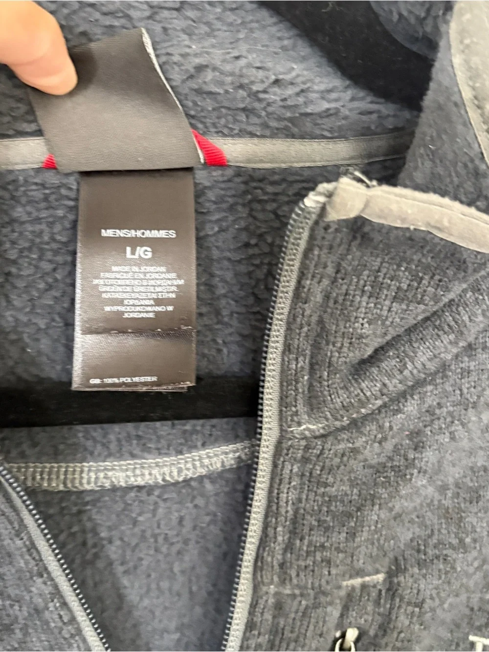 The North Face Men's Dark Gray Quarter-Zip Fleece Pullover sz. Large
